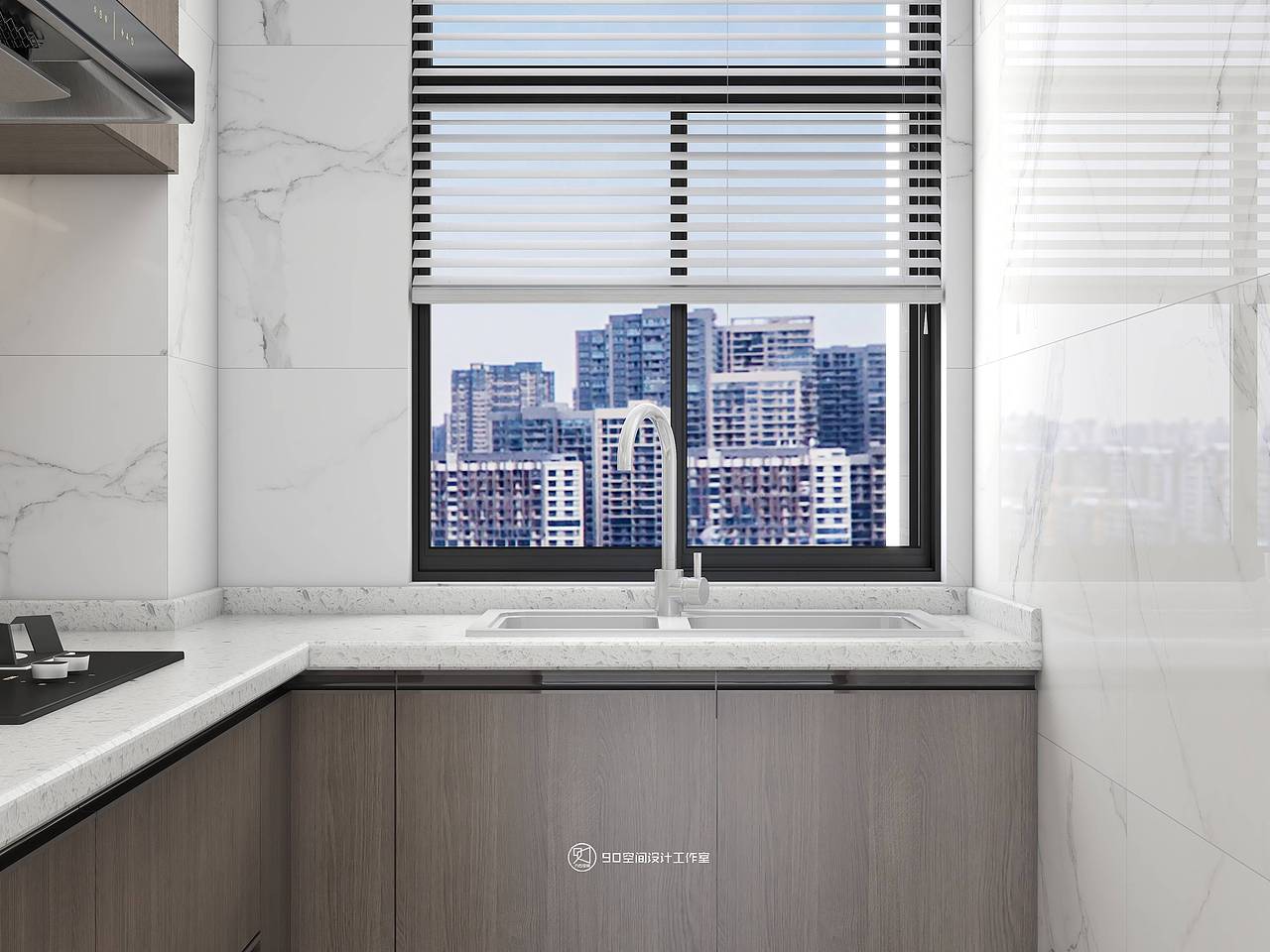 90空间设计《沉醉青丝》160平方现代轻奢4房2厅3卫