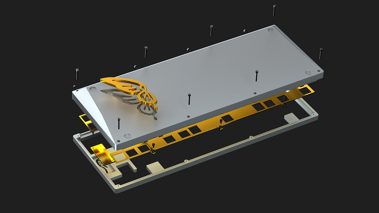 一组客制化键盘套件渲染