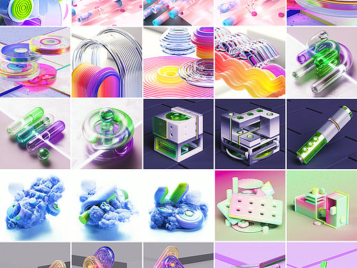 100张艺术创意C4D+OCTANE
