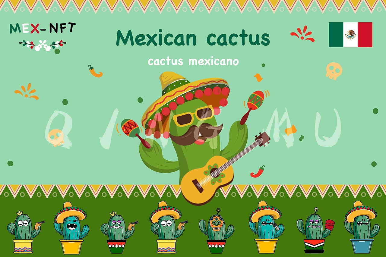 西班牙｜仙人掌的梦｜NFT数字藏品（图ZMzE5MjM4MDIw） - 商业插画 - 站酷设计师青木文化原创素材 - 站酷ZCOOL