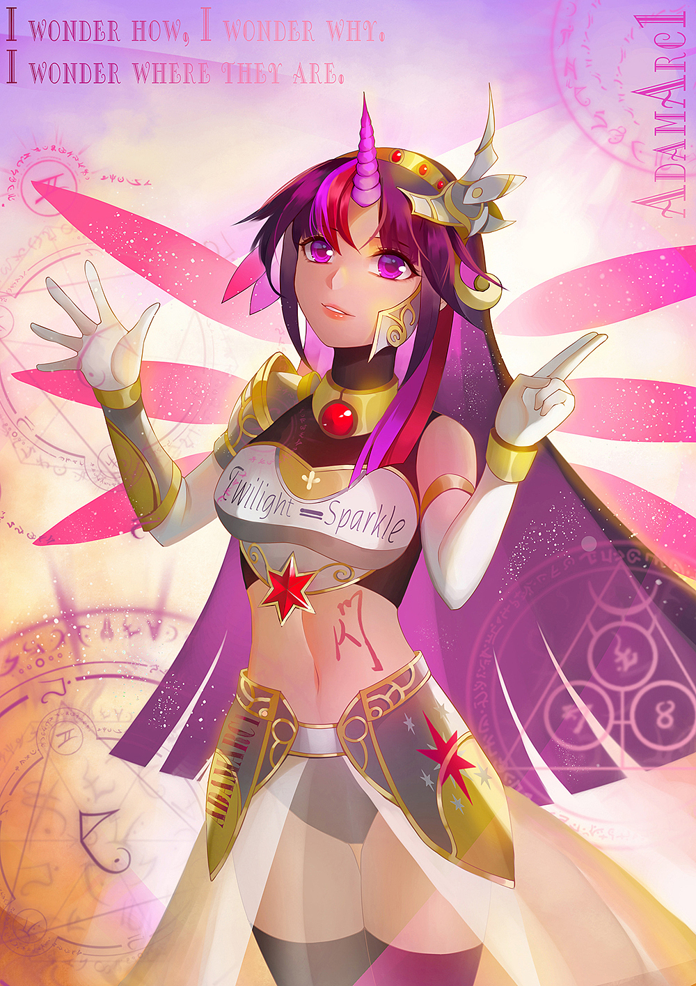 【合集】彩虹小马天使系二次设计插画(8张)