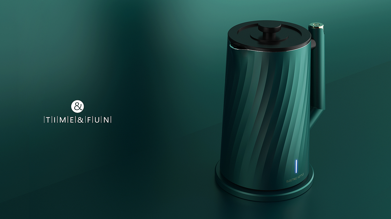 有亿点绿的电热水壶 | 时之乐工业设计