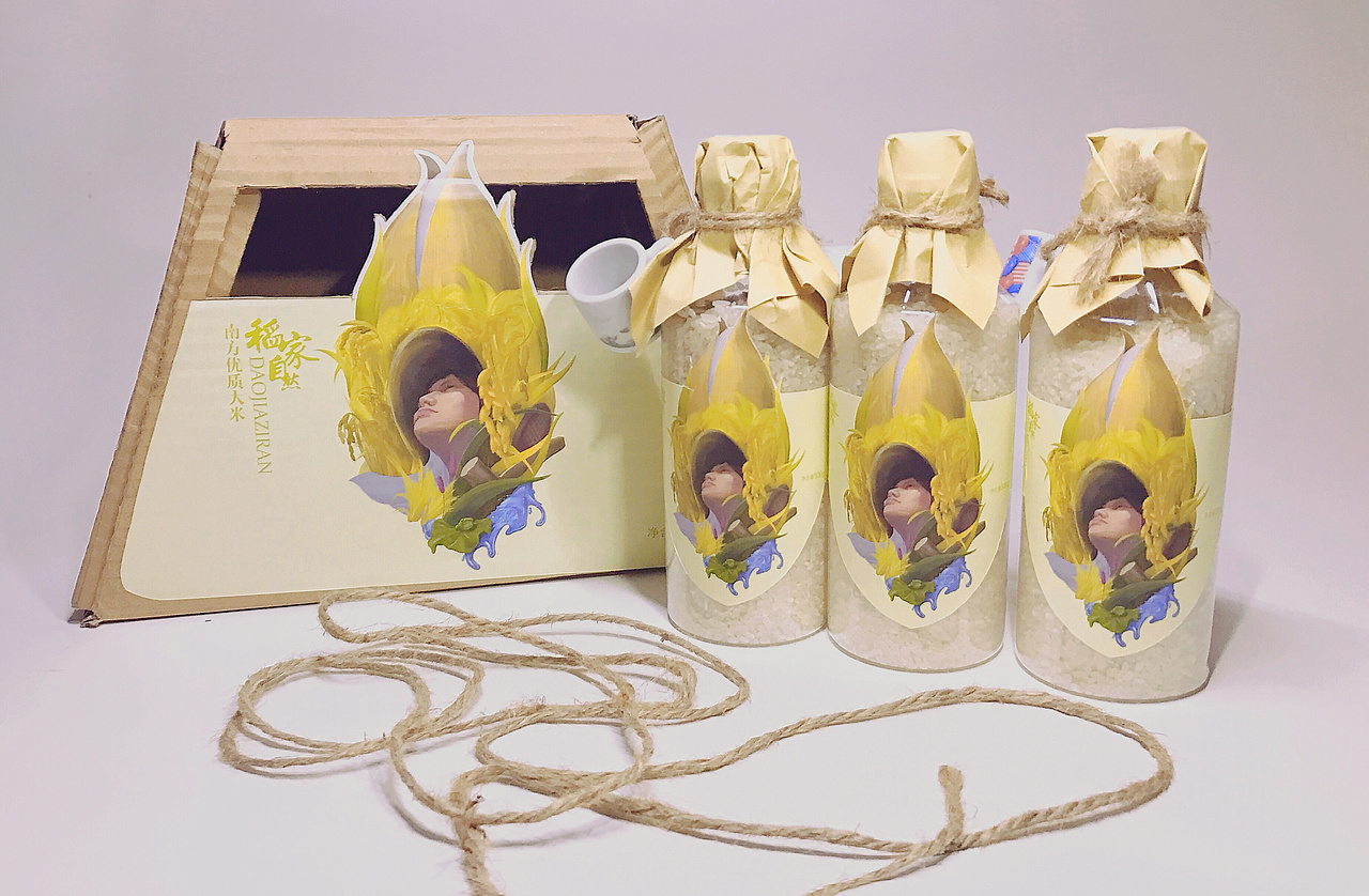 大米包装插画设计（图ZMjA1MjkzMjcy） - 创作习作 - 站酷设计师佐野Zoye原创素材 - 站酷ZCOOL