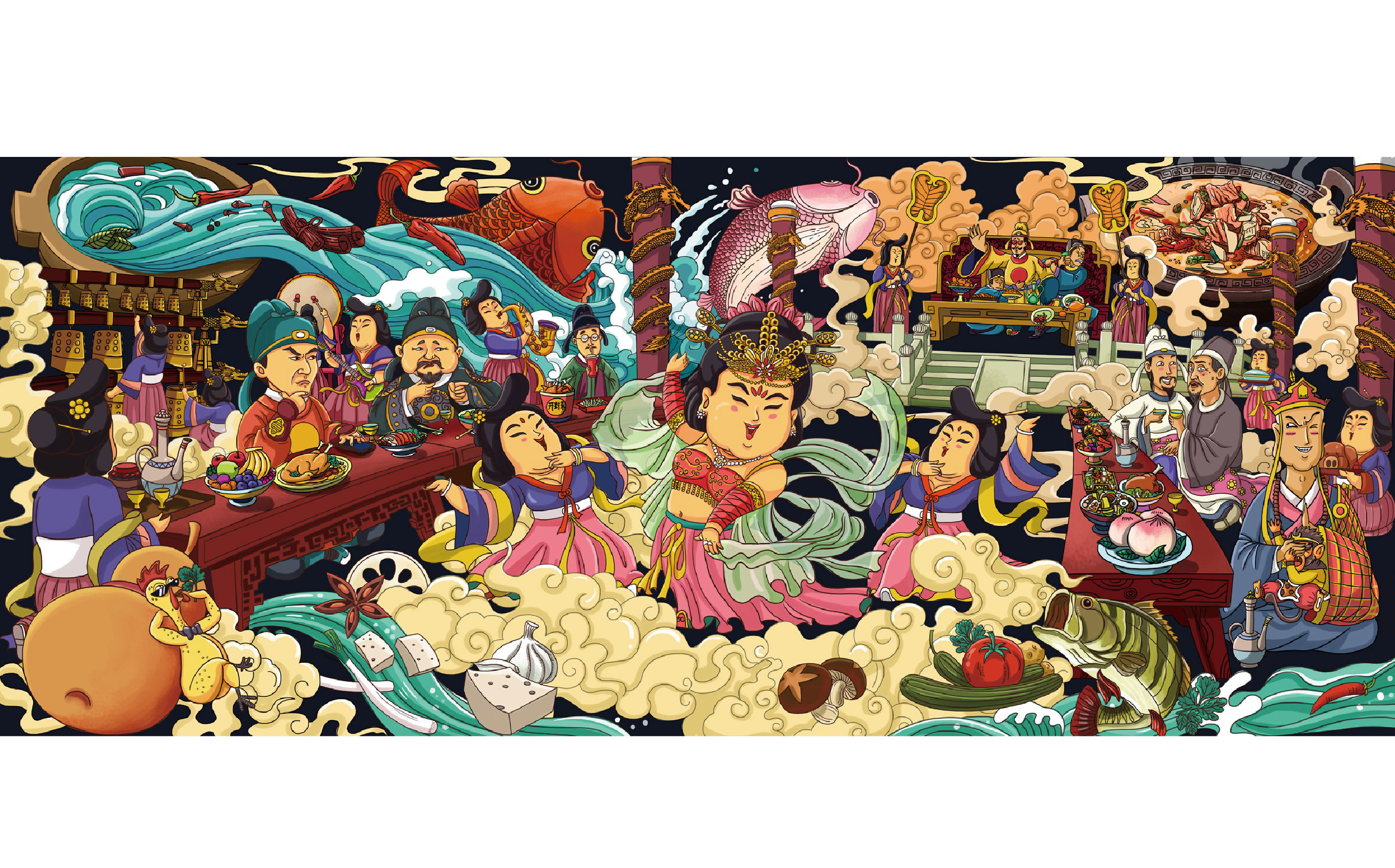 商业餐饮品牌插画案例