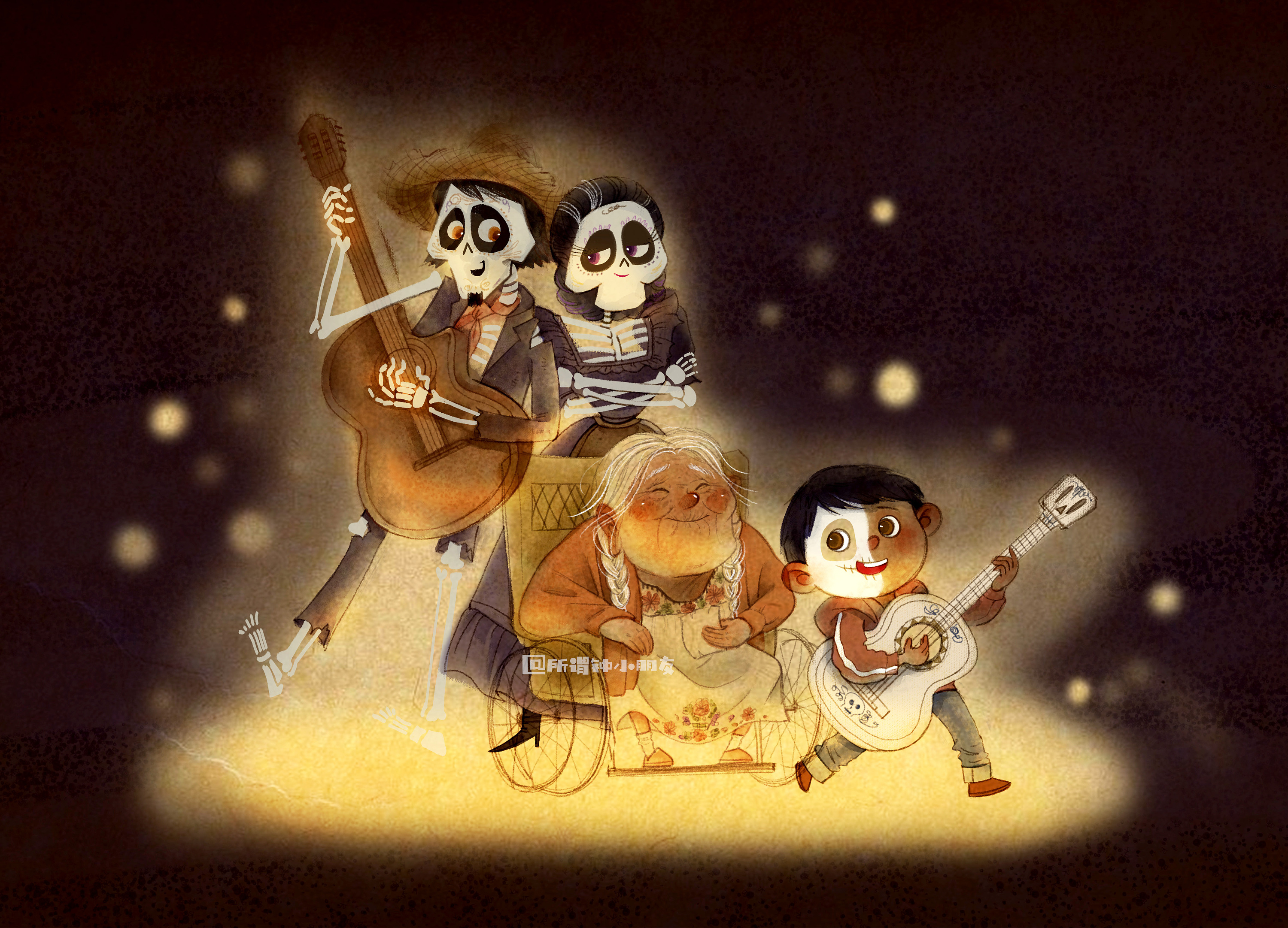 最近看的电视电影-寻梦环游记,爸爸去哪儿|插画|儿童插画|钟小朋友