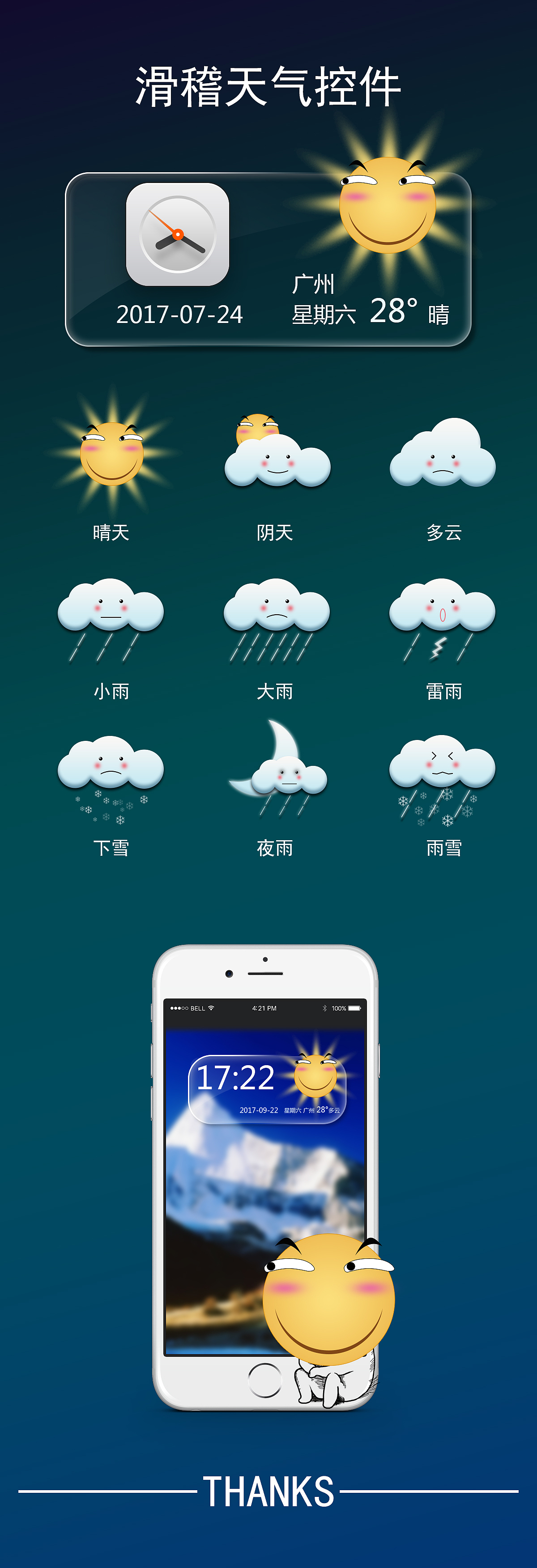 滑稽天气控件（图ZOTUzMzk1NzI=） - 其他UI - 站酷设计师東西I设计原创素材 - 站酷ZCOOL