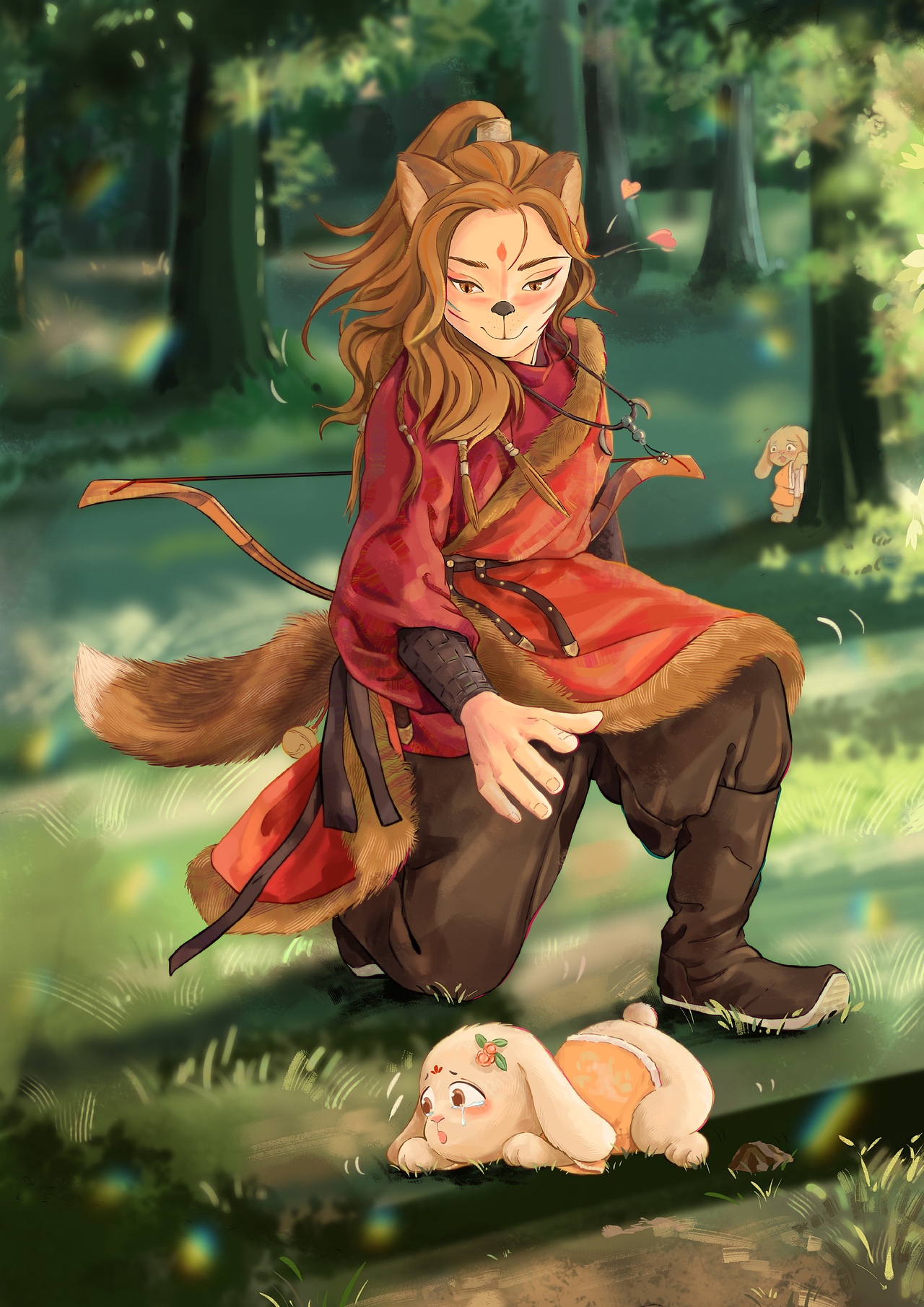 狐貍獵人和兔子小姐（圖ZMjkxODQ0MDMy） - 創(chuàng)作習(xí)作 - 站酷設(shè)計師大梨子kiki原創(chuàng)素材 - 站酷ZCOOL