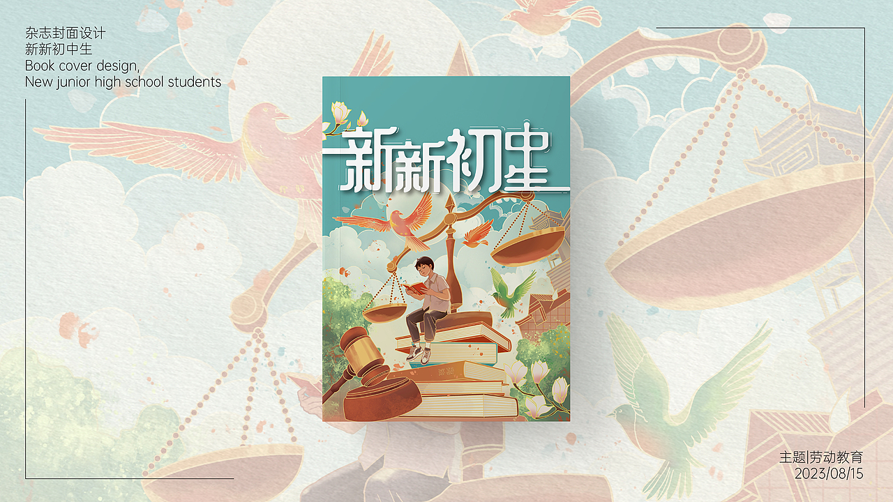 杂志封面设计 | 新新初中生（图ZMzQ4MzU1MzI0） - 书籍/画册 - 站酷设计师不争设计原创素材 - 站酷ZCOOL