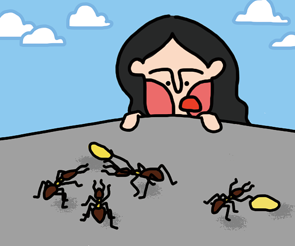 蚂蚁!好大的力气!