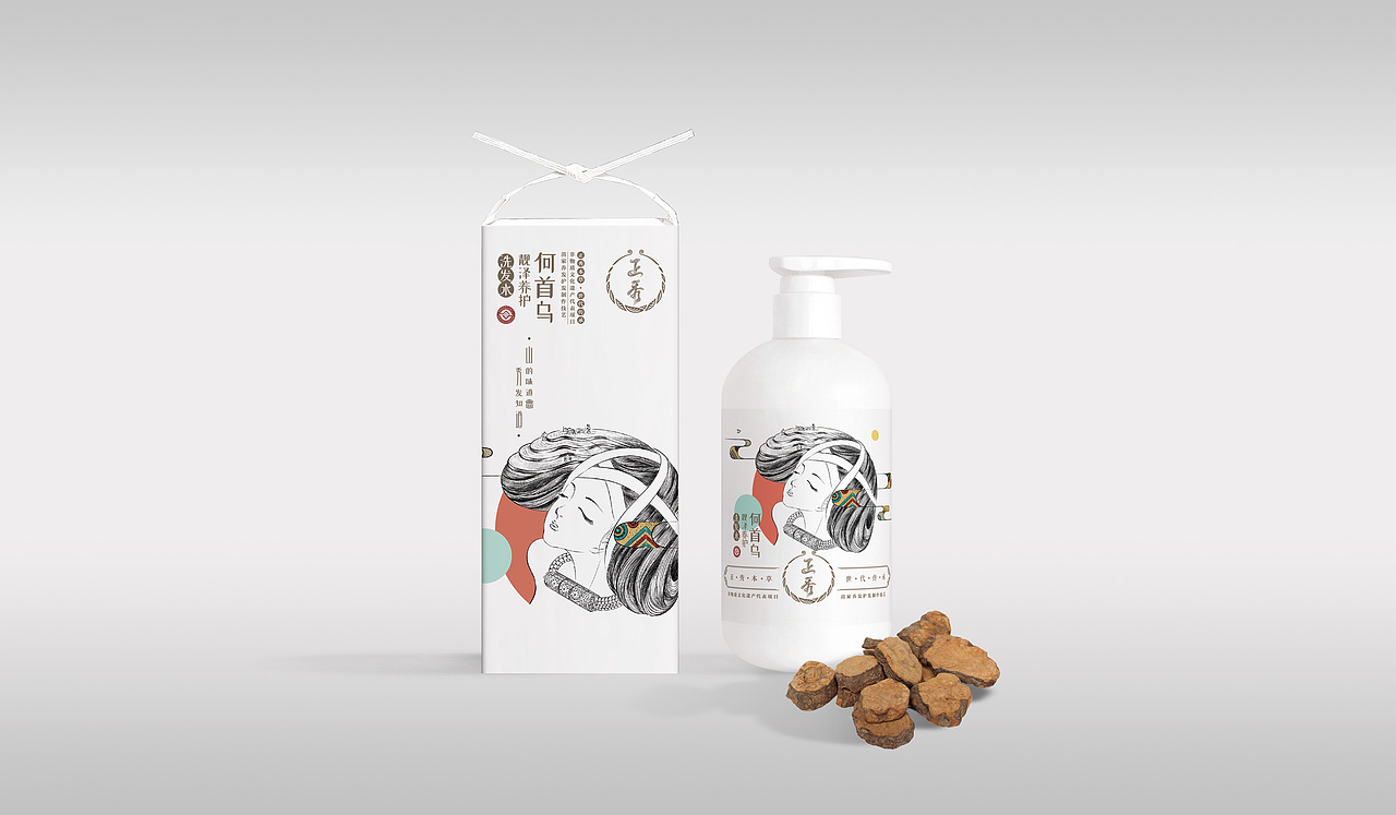 国潮民族风苗家非遗洗护产品包装设计典雅款