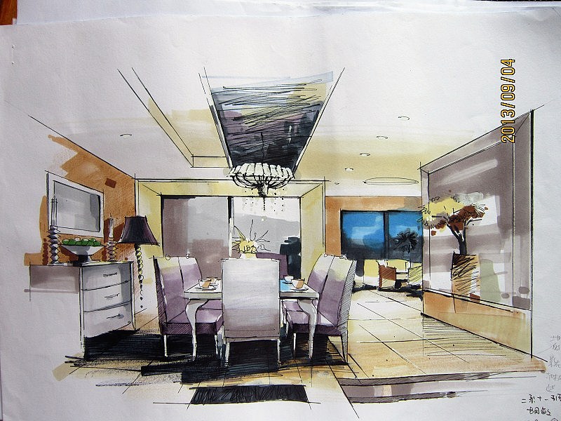 学生时代(室内手绘设计)