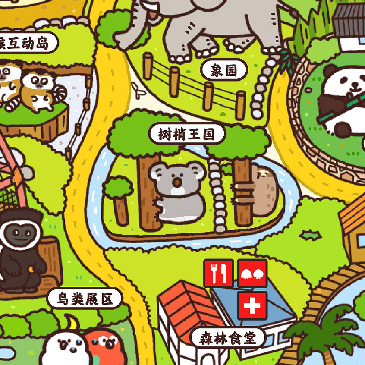 附动物园完整地图_豆豉雀-站酷zcool