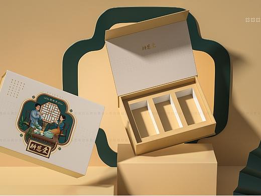 手绘中式茶叶礼盒包装设计 