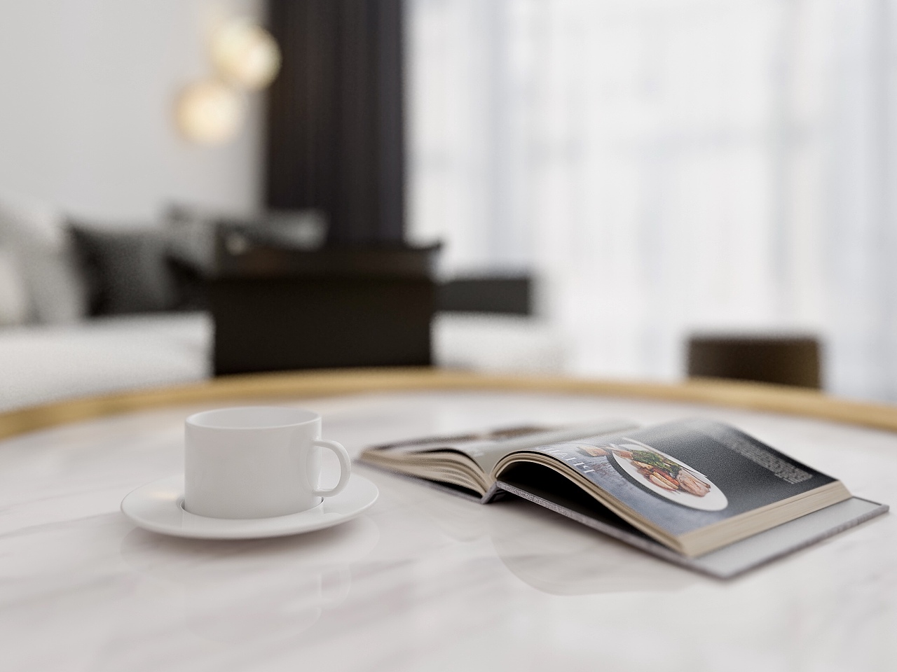 现代简约客餐厅效果图