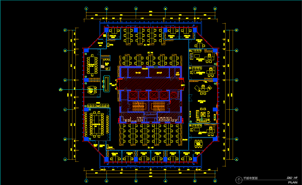 1000平办公室施工图深化|空间|商业空间设计|lucky朵 - 原创作品 - 站