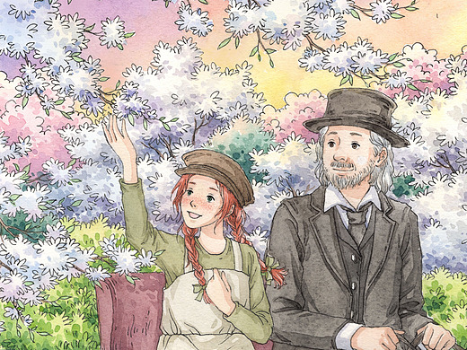 《绿山墙的安妮》内页插画