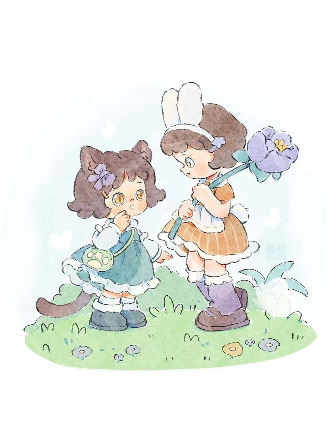 iPad春日小场景合集1（图ZMzM1ODQ3MDA4） - 儿童插画 - 站酷设计师菜菜速写原创素材 - 站酷ZCOOL