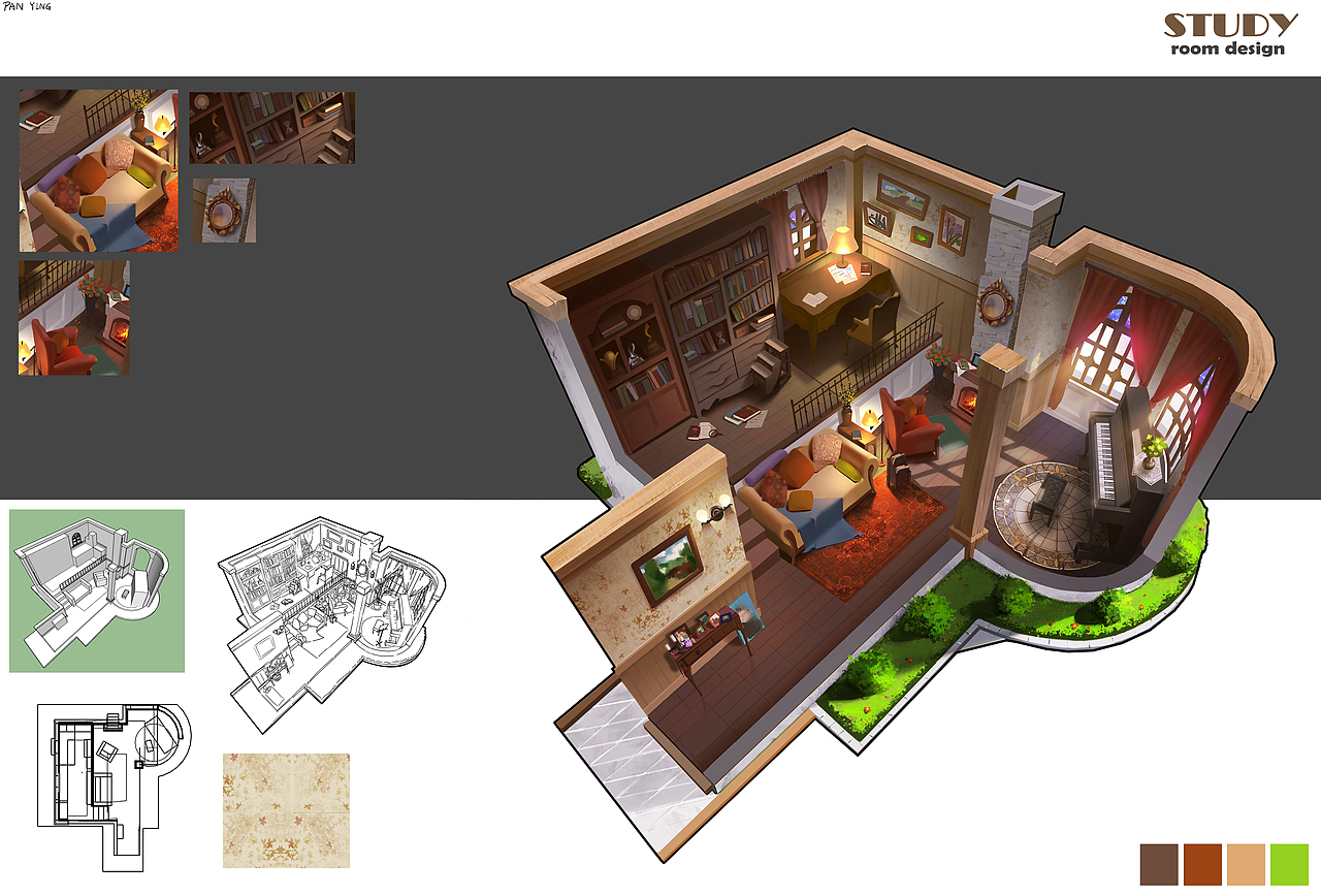 场景-室内|插画|游戏原画|芥芥子 - 原创作品 - 站酷 (zcool)