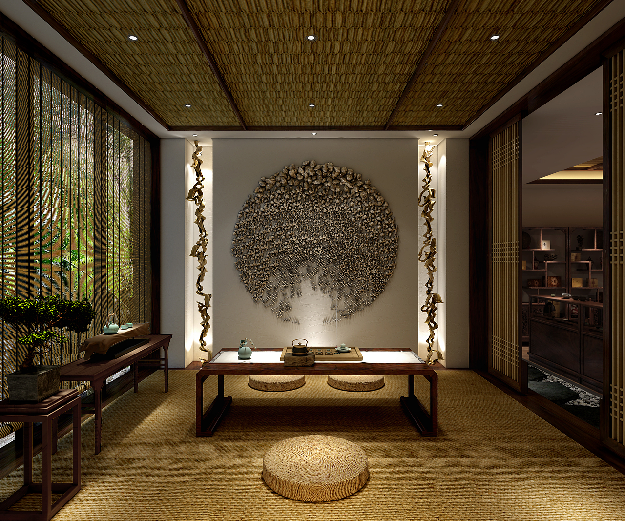 疏朗静谧上海九州书院禅意新中式风格设计案例