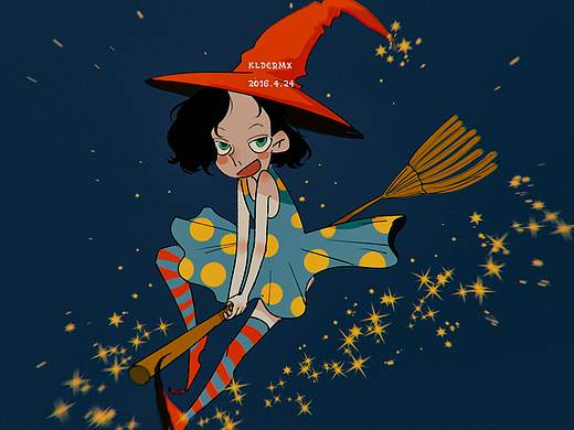 魔法女巫（个人主页-ZMjQyNTI4MDA=） - 儿童插画 - 站酷设计师Kldermx原创素材 - 站酷ZCOOL