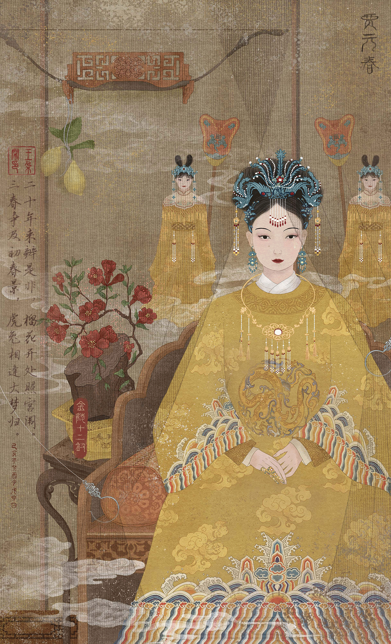 金陵十二钗/红楼梦插画_王朵闲-站酷zcool