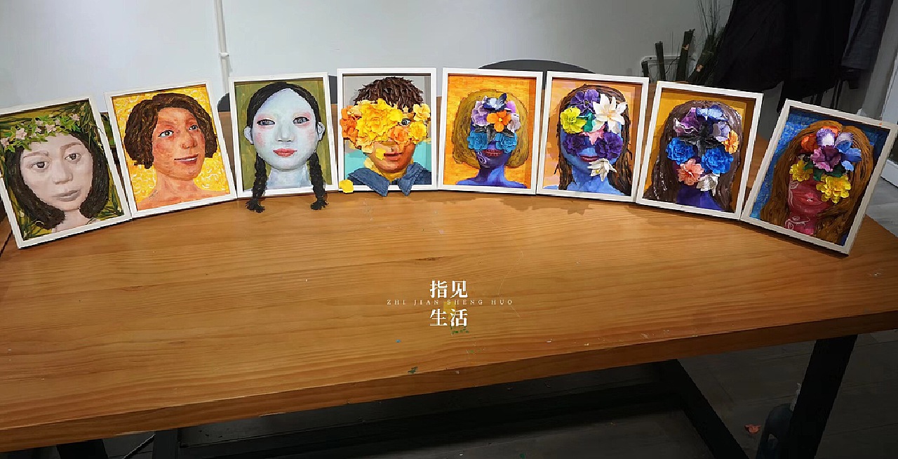 粘土浮雕画人物