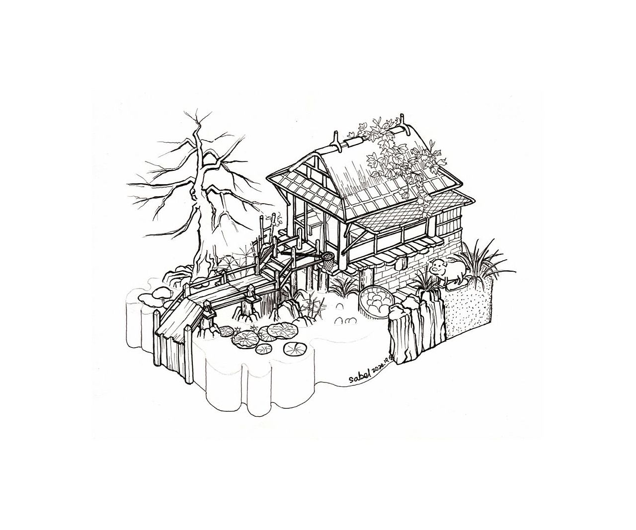 手绘“江南百景图小盒子”系列（图ZMzIwMDMwMTI4） - 创作习作 - 站酷设计师SaBeL13原创素材 - 站酷ZCOOL