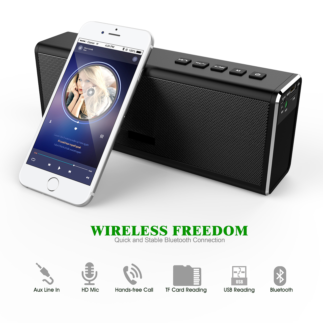 重低音蓝牙音箱 产品摄影 PS精修图 3D建模渲染 电商美工 亚马逊 天猫 京东