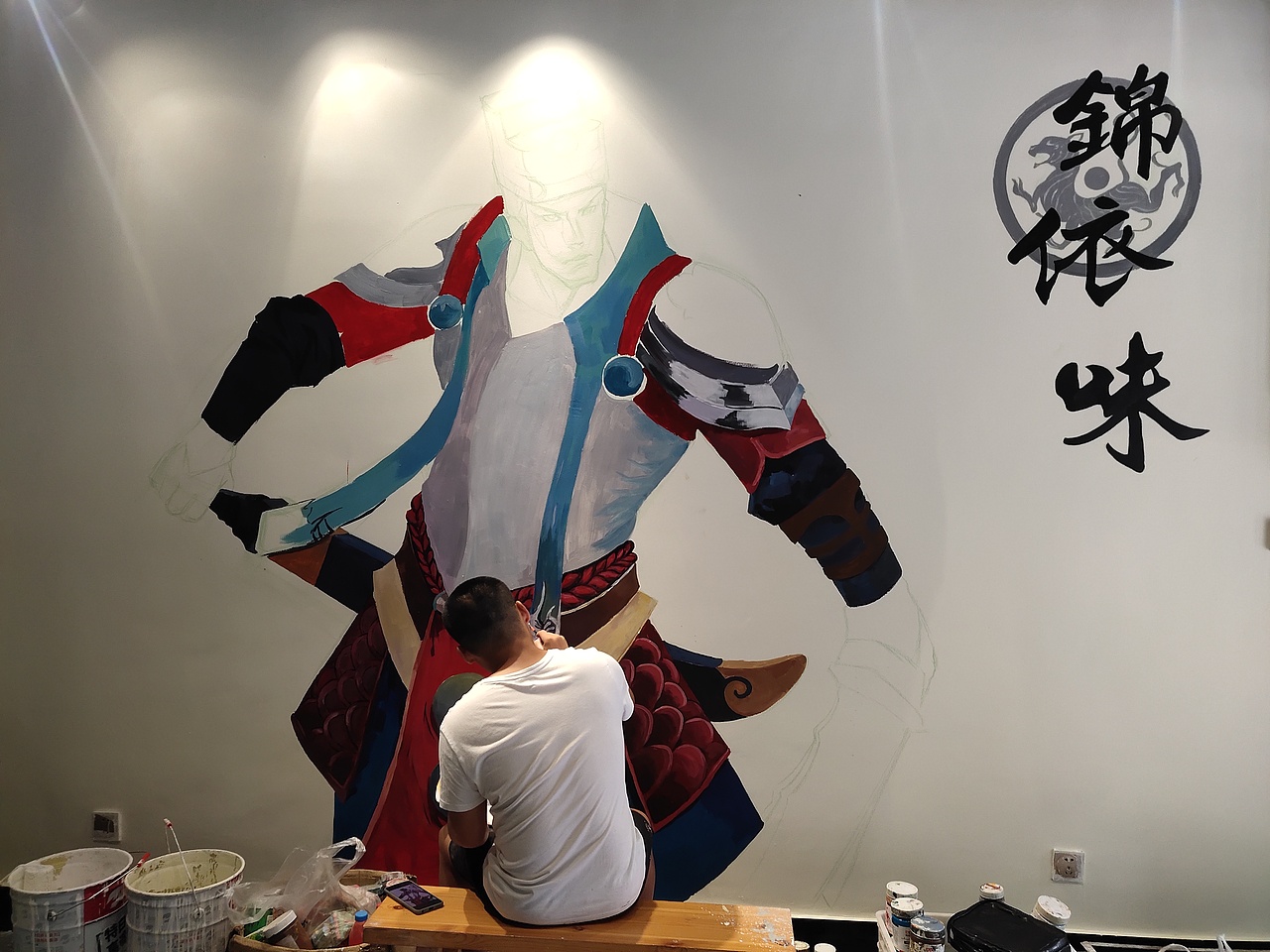 锦依卫烤肉店彩绘墙绘