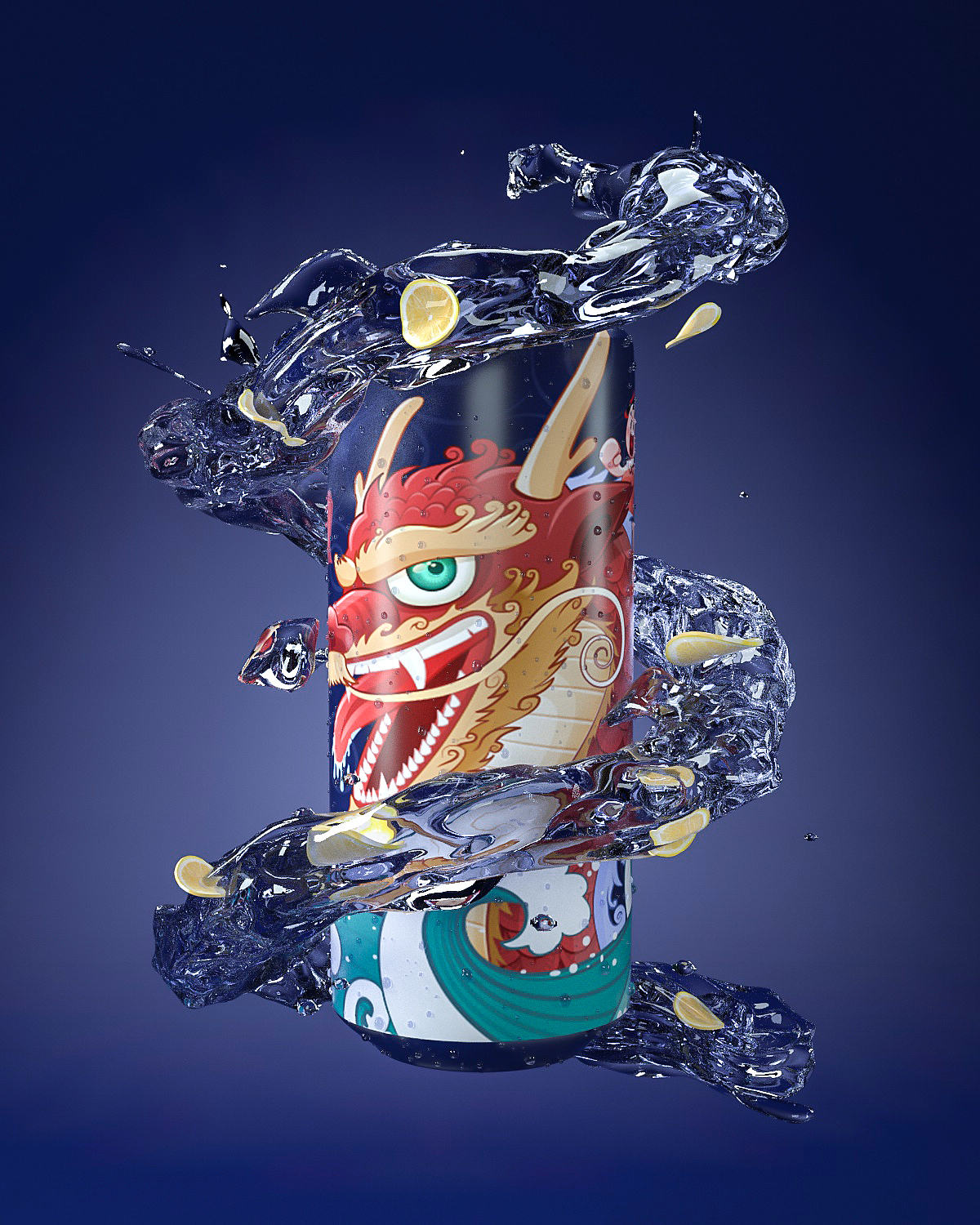 C4D产品渲染-七喜产品（图ZMTY3MDQzMjYw） - 其他三维 - 站酷设计师elijah多力原创素材 - 站酷ZCOOL