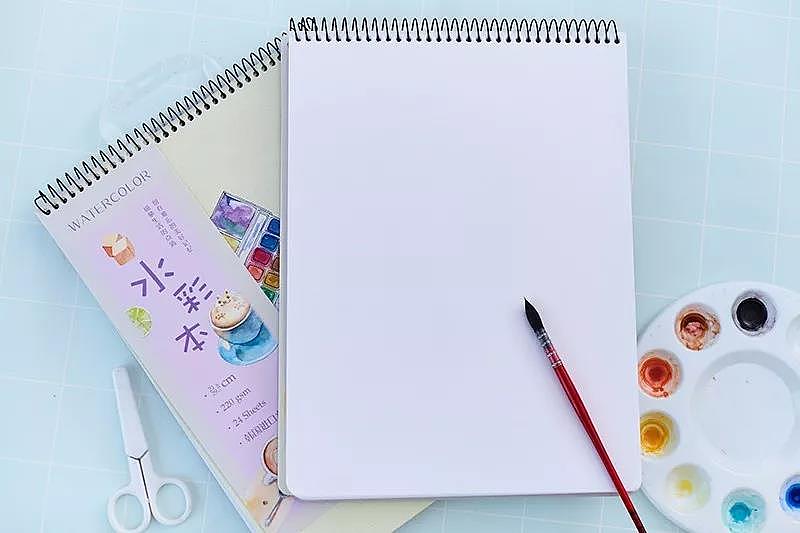 圈装装订,180度平铺和360度旋转都OK。
<br>配有塑料小把手,可手提,可放包里。<br><br>背部有硬纸垫板,无需画板就可以用。<br><br>室内户外皆可绘画,创作、练习均不误。