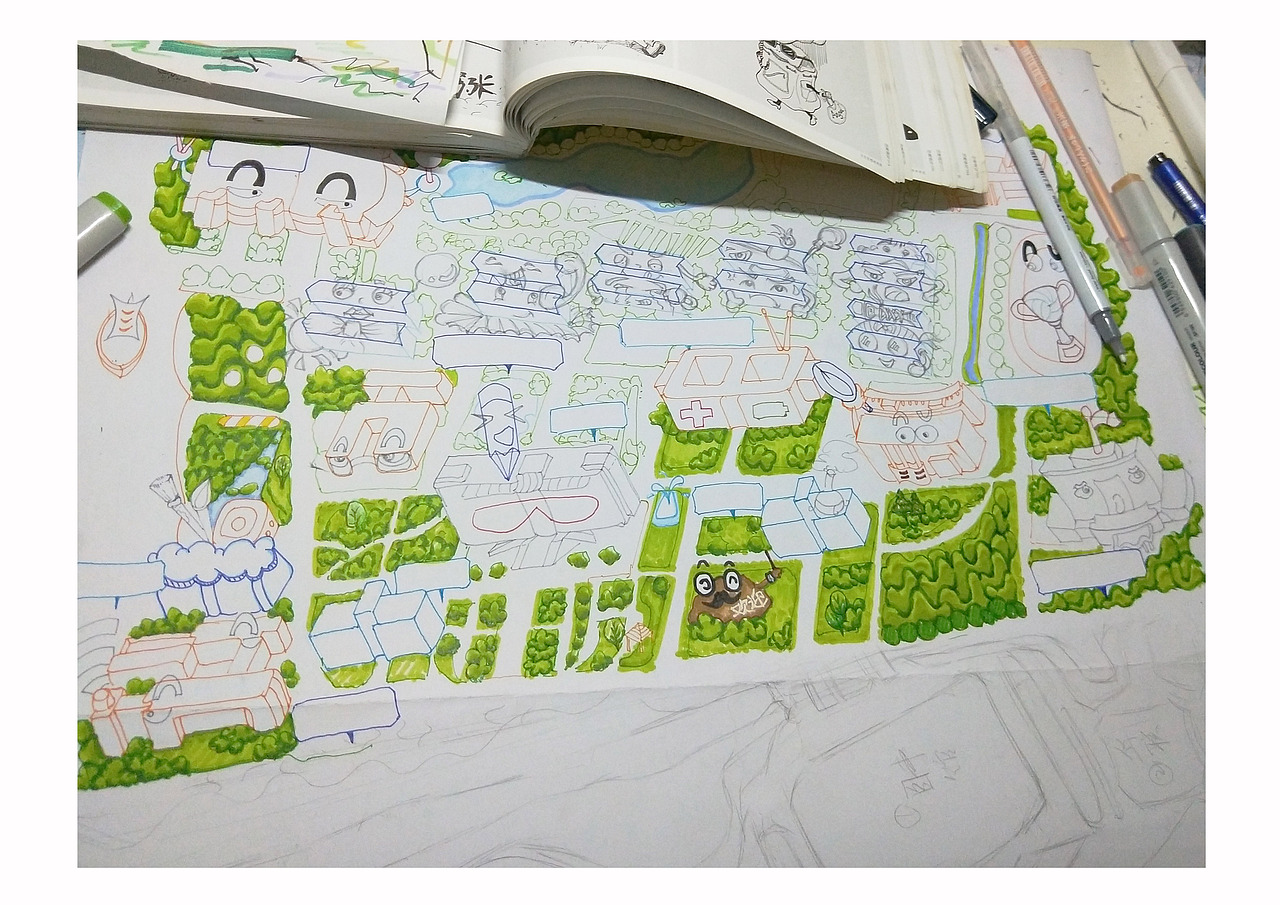 黄淮学院手绘地图设计与制作