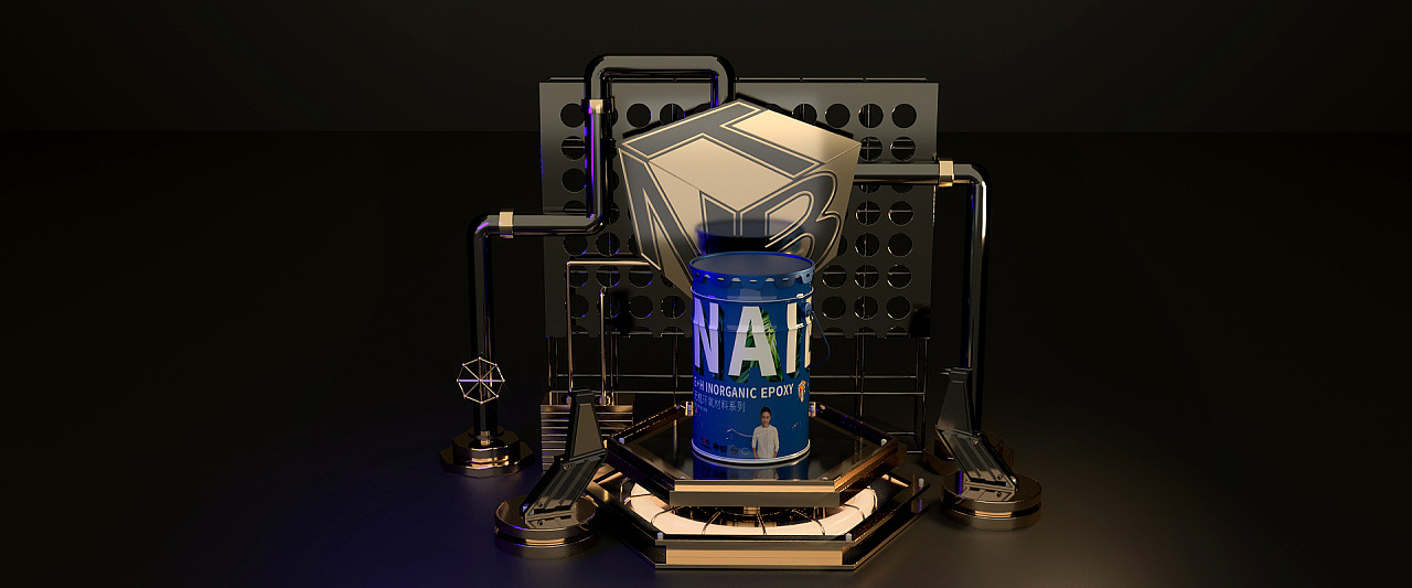 c4d黑金阿诺德渲染器渲染