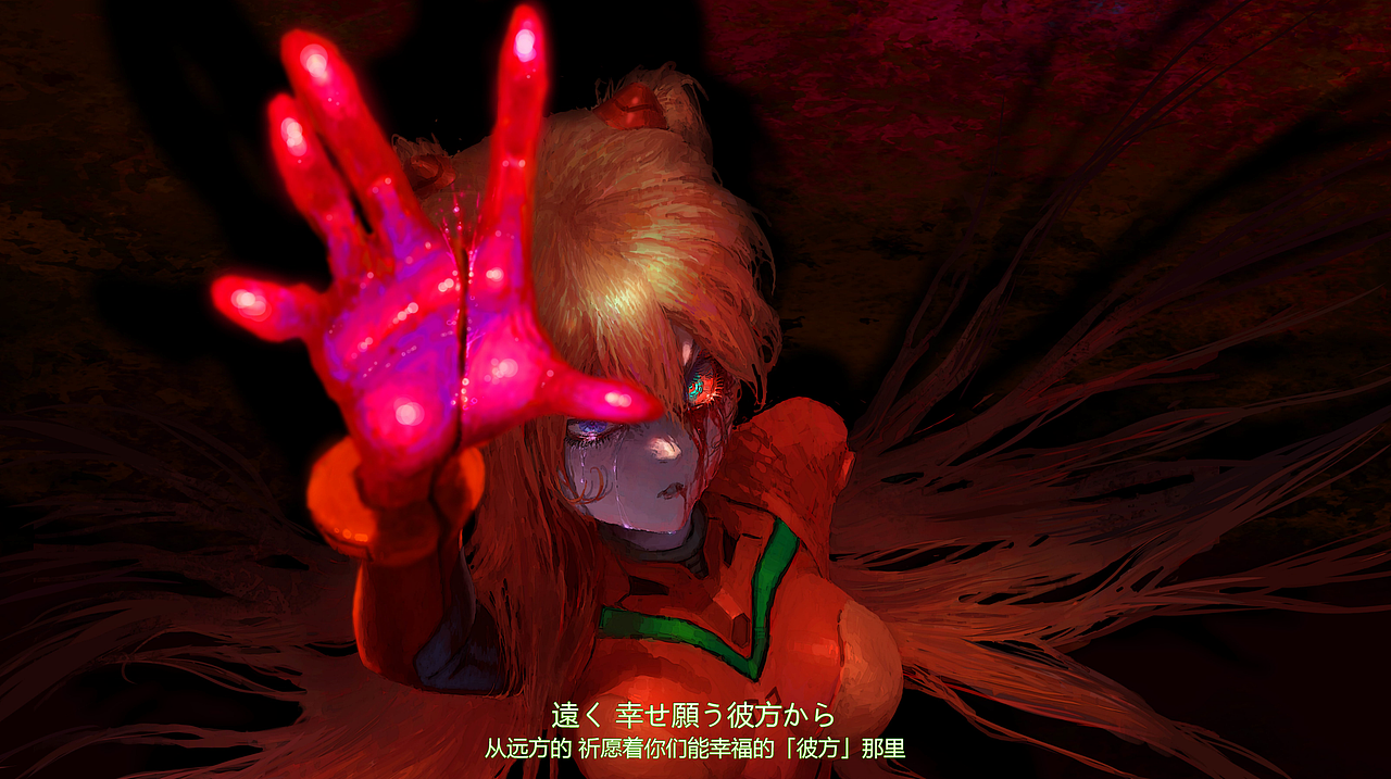 【明日香的补全】eva|插画|创作习作|油画混子阿莲呀_原创作品-站酷