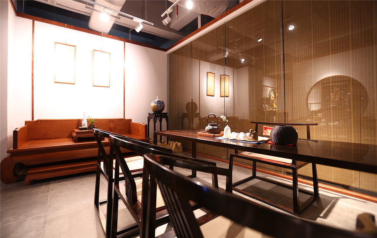 中式展厅设计 | 龍熙堂红木艺术展厅（图ZNTYxMDUyMDA=） - 家装设计 - 站酷设计师一心设计李健原创素材 - 站酷ZCOOL