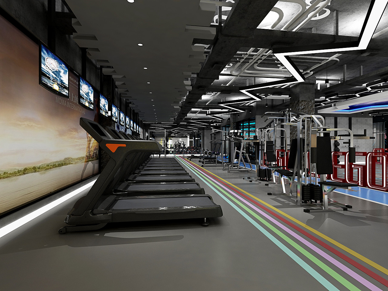 生活运动馆|空间|商业空间设计|星夜设计 - 原创作品 - 站酷 (zcool)