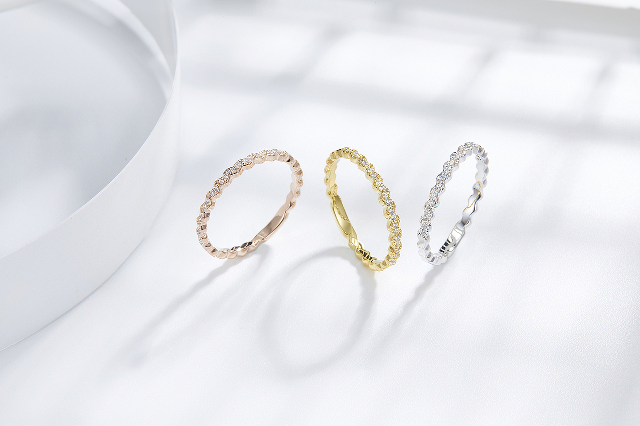 商业珠宝白色场景组合图摄影拍摄