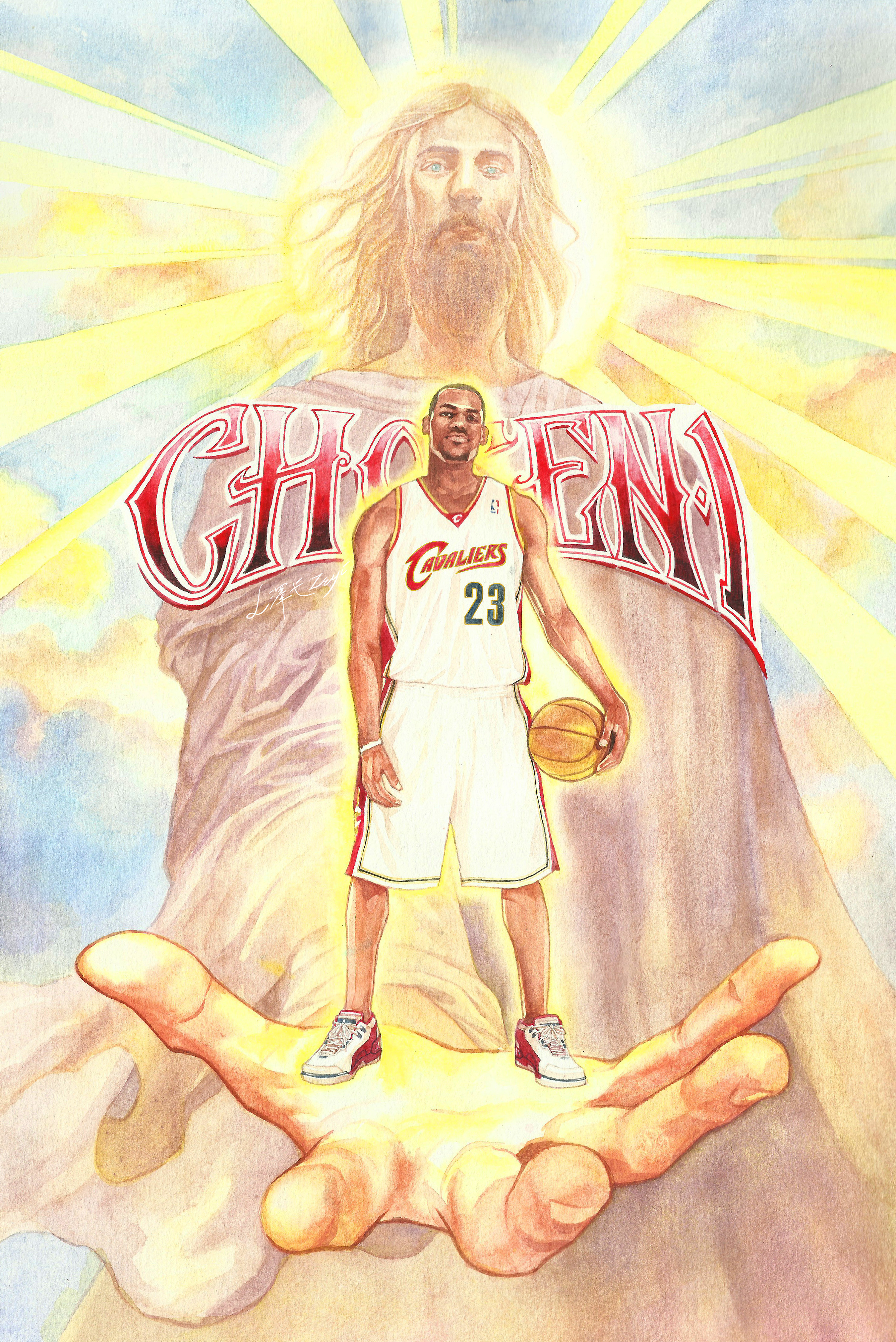 天选之子勒布朗·詹姆斯|插画|商业插画|l泽弋 - 原创作品 - 站酷