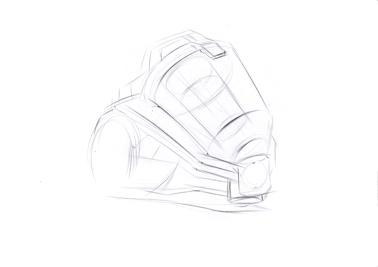 手绘吸尘器步骤图