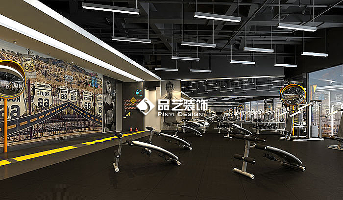 工业loft风健身房瑜伽工作室装修设计