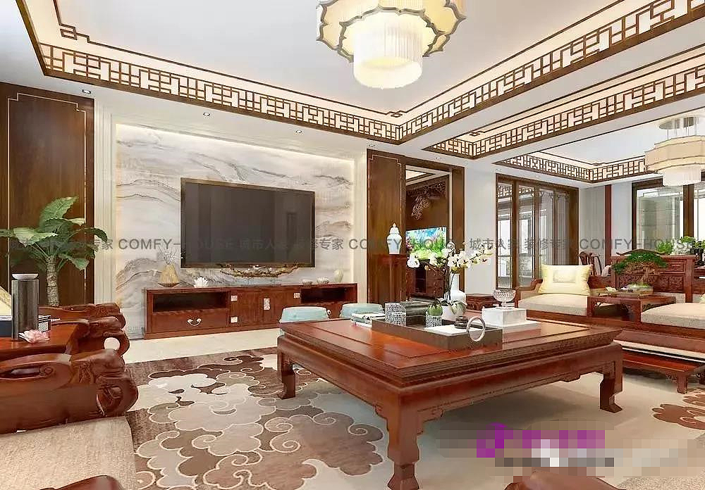 公园一号 200㎡ 新中式案例赏析（图ZMTg0NjA2Mjg0） - 其他 - 站酷设计师城市人家1231原创素材 - 站酷ZCOOL