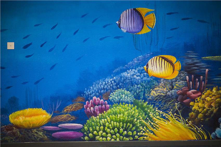 海洋馆彩绘海洋馆墙绘素材