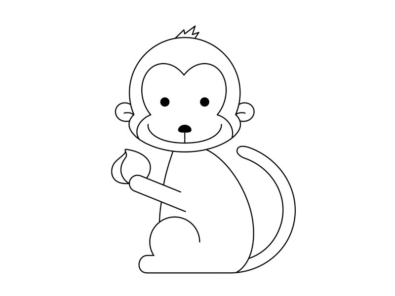 猴子怎么画简笔画玩具图片