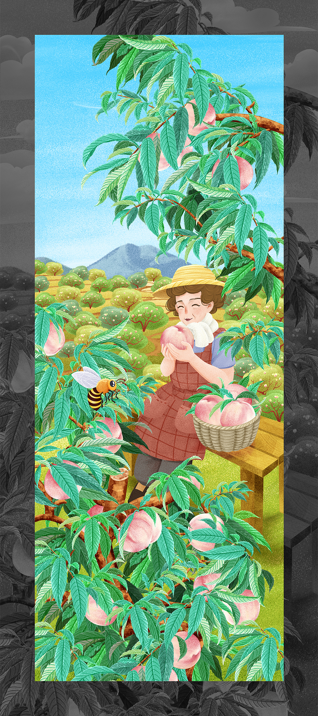 水蜜桃(图ZODI5NzI5NDQ=) - 商业插画 - 站酷设计师吴大猫原创素材 - 站酷ZCOOL