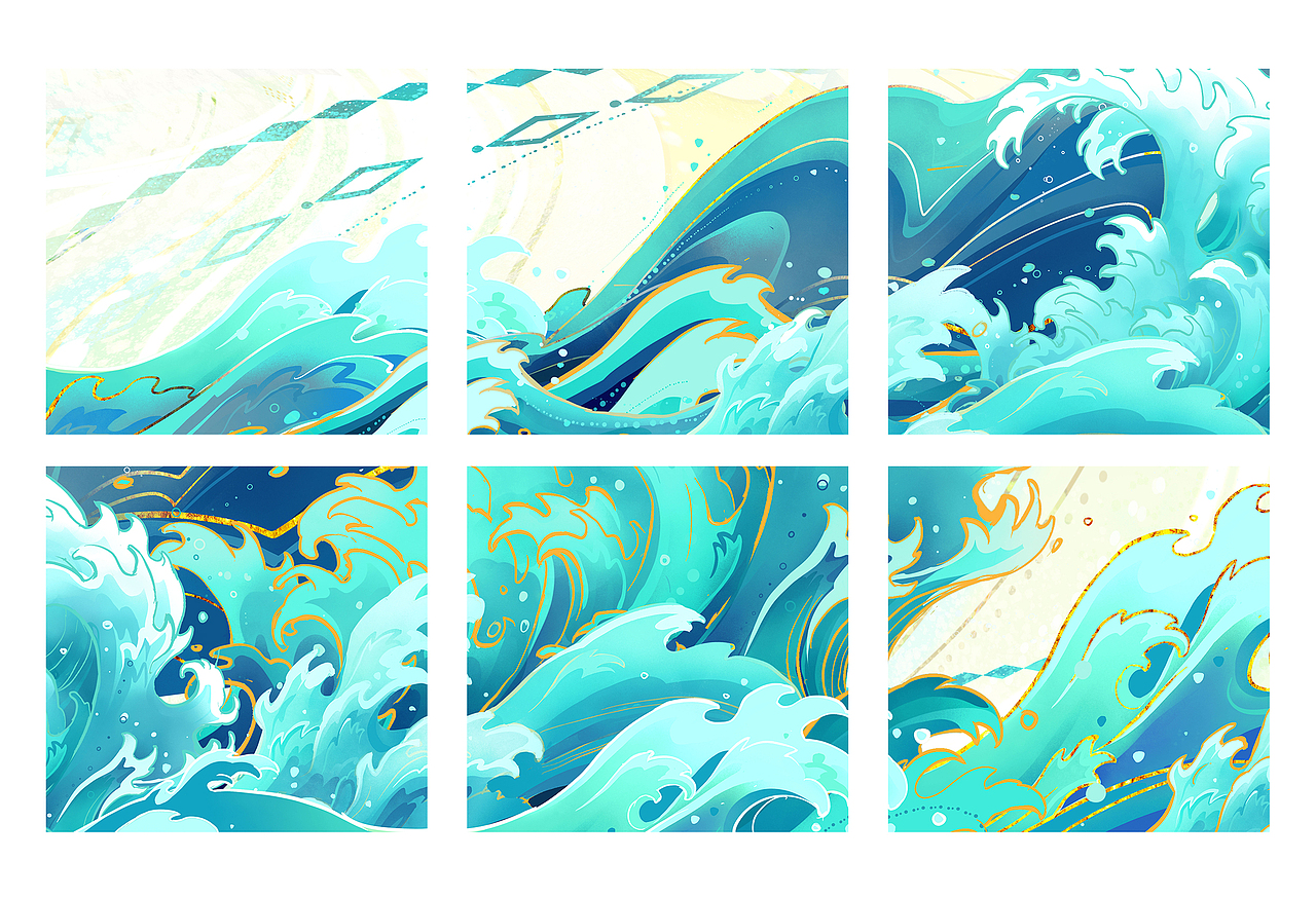 AYAN的脑花籽|浙江海宁市地铁车厢贴图插画设计