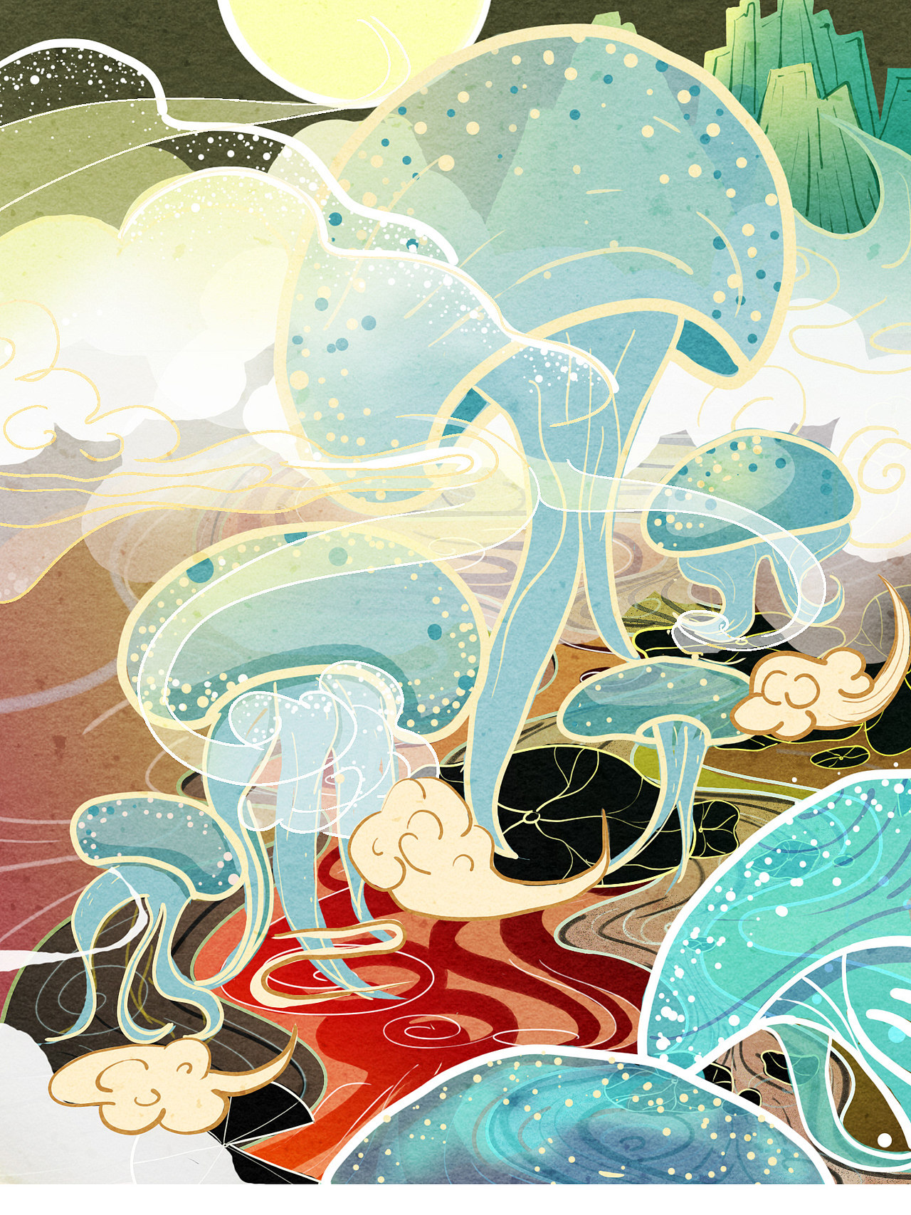 水母（图ZMjc2MTAzNDg0） - 艺术插画 - 站酷设计师Z945207640原创素材 - 站酷ZCOOL