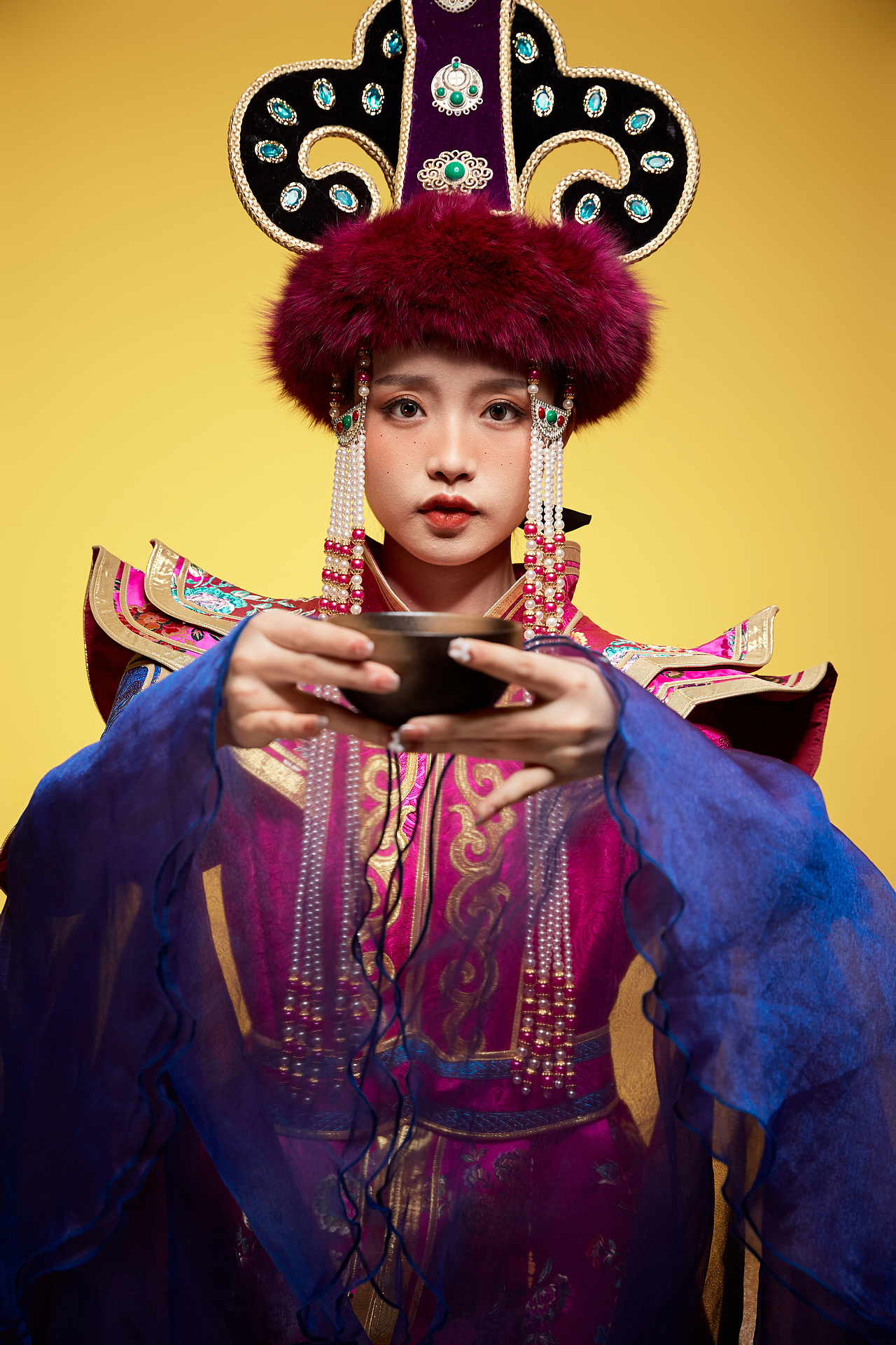 蒙古族服饰棚拍