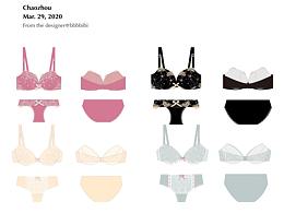 日本原单少女内衣套装原创设计