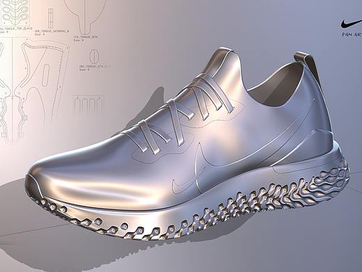 Nike Epic React 3d素模参数化鞋底grasshopper（仿）
