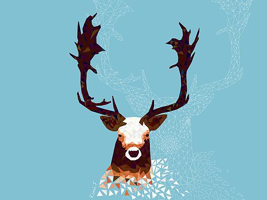 lowpoly风格练习-鹿（个人主页-ZMzc4NDc3OTI=） - 创作习作 - 站酷设计师Frin丫丫原创素材 - 站酷ZCOOL